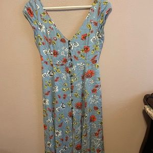 Blue floral dress from urban outfitters